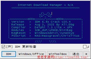 IDM 6.4x by Ali.Dbg(IDM激活工具最新版) v20.7 汉化绿色版